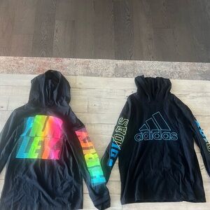 Long sleeve shirts with hoods